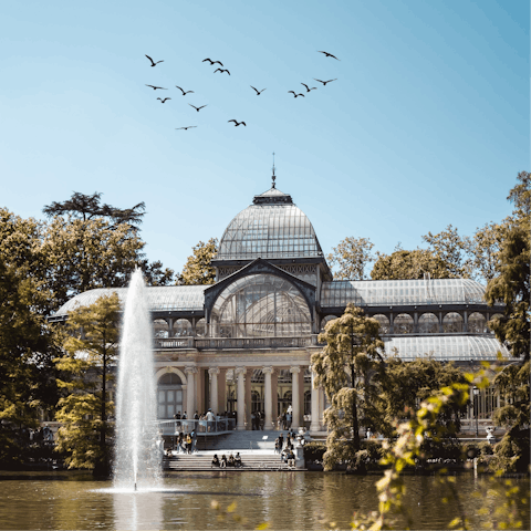 Begin your day with a stroll to El Retiro Park