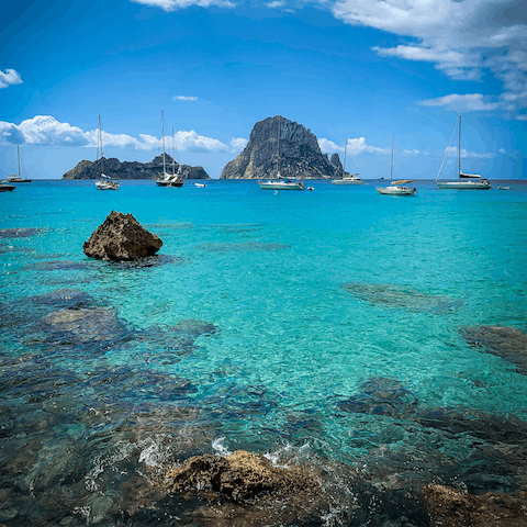 Enjoy lush adventures along the Ibiza coastline and find gorgeous beaches with crystal-clear waters
