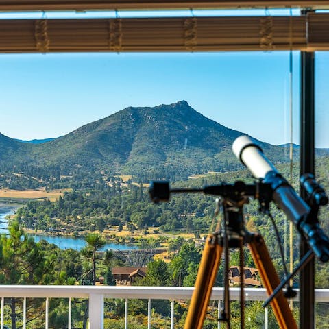 Use the telescope on clear days and nights