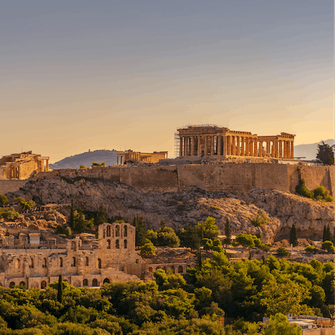 Explore the ancient sites of Athens and try all the delicious local food