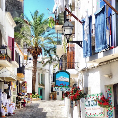 Reach Ibiza's spirited town centre in just ten minutes by car