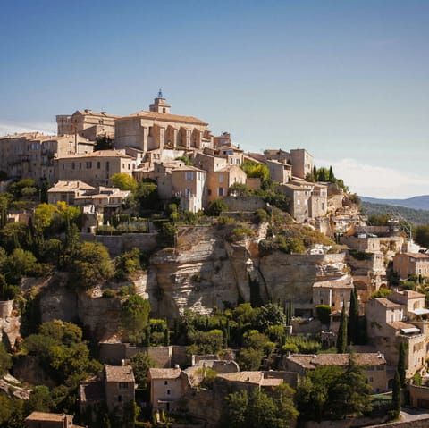 Make the ten-minute drive (or fifteen-minute cycle) to beautiful Gordes