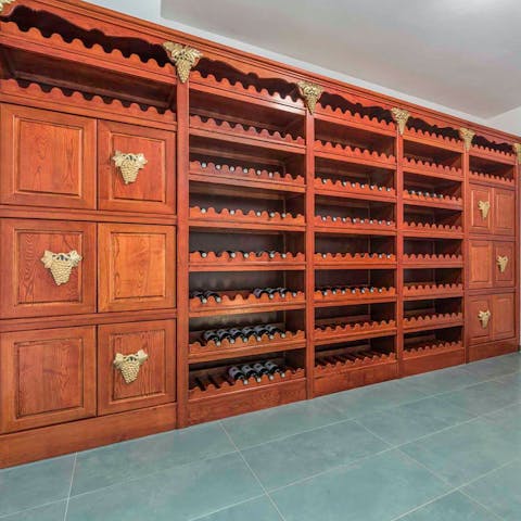 Sample some local wines in the home's wine cellar