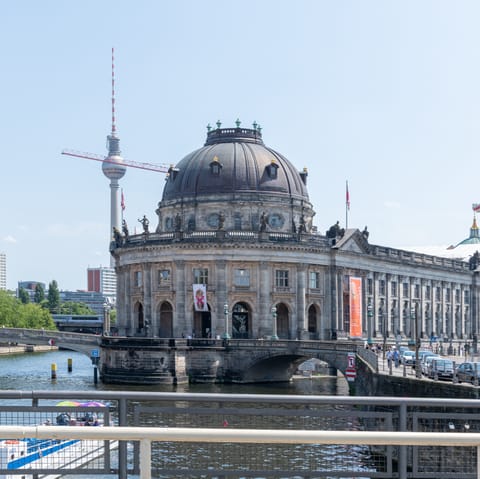 Walk just over fifteen minutes to Museum Island
