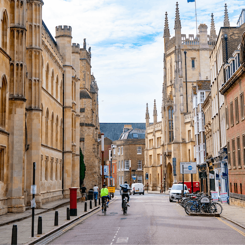 Explore the heart of central Cambridge, less than a fifteen-minute walk away