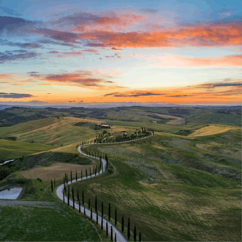 Head out and explore the stunning Tuscan countryside