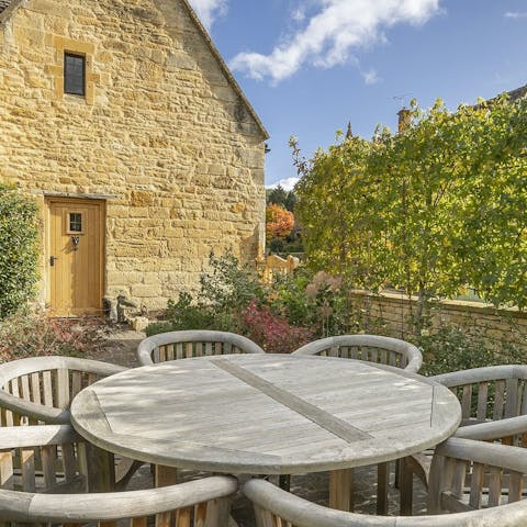 Cook up a barbecue and dine alfresco in the garden