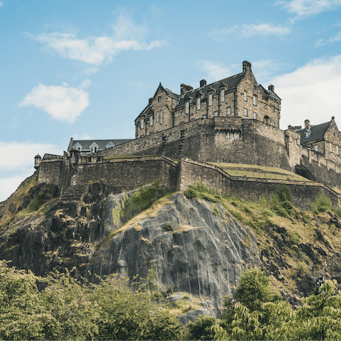 Explore one of the city’s most exciting historic sites, Edinburgh Castle, which is just over a five-minute stroll away