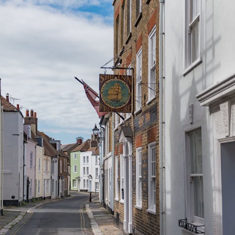 Explore the narrow streets and pubs right on your doorstep