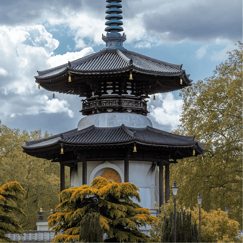 Stay just an eight-minute stroll away from the beautiful Battersea Park