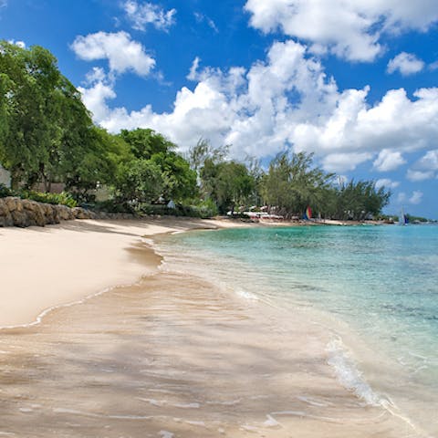 Stroll over to the beautiful stretch of beach only two minutes away