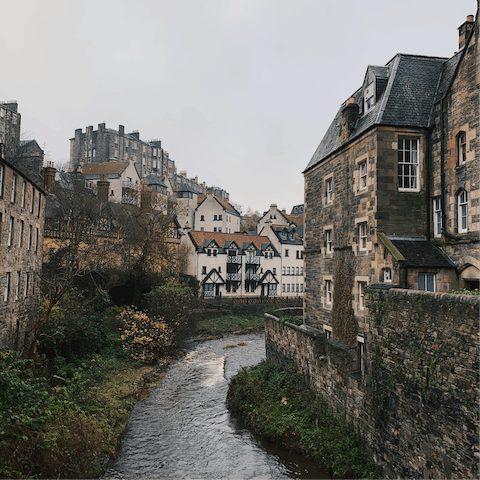 Explore picturesque Dean Village, a seven-minute stroll from your door