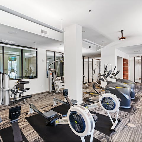 Work up a sweat in the on-site gym