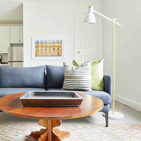 Kick off your shoes and relax with a glass of wine and your favourite show streaming on the Chromecast