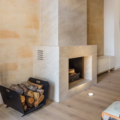 Snuggle up by the fire when the Mallorca weather turns chilly