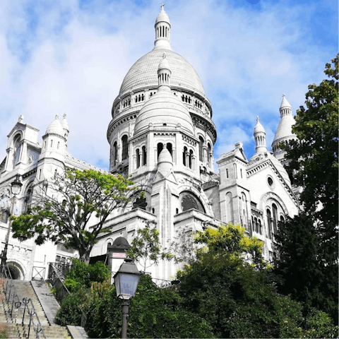 Take a twenty-minute stroll to the iconic Sacré Coeur