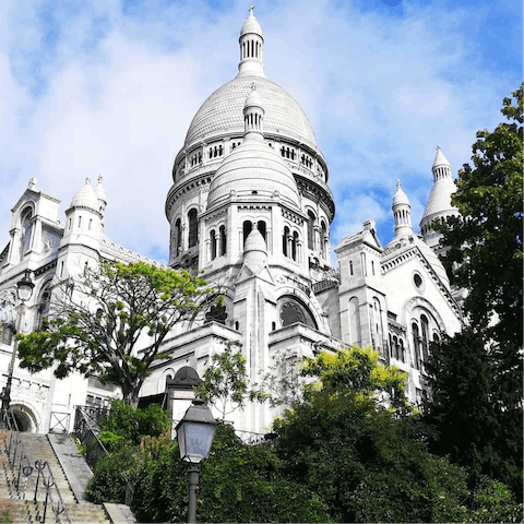 Take a twenty-minute stroll to the iconic Sacré Coeur