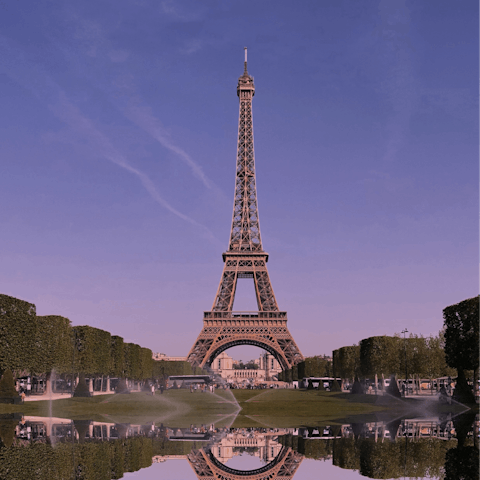 Ascend the Eiffel Tower for some of the best city views – it's within walking distance