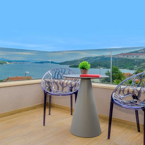 Admire views out over the bay from your bedroom balconies