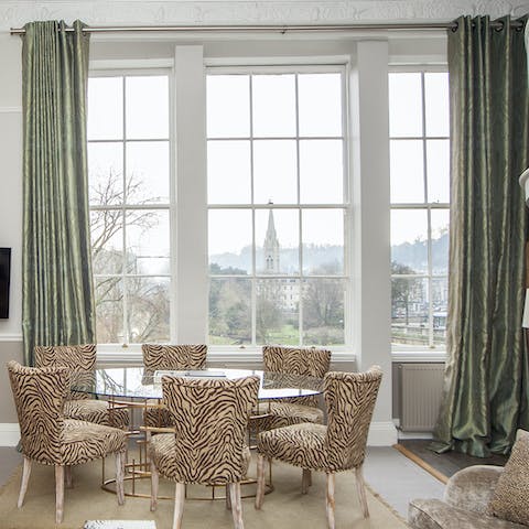 Dine in style with stunning views across Bath and beyond