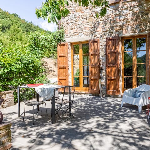 Fire up the barbecue for alfresco lunches on your private patio