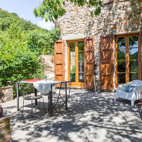 Fire up the barbecue for alfresco lunches on your private patio