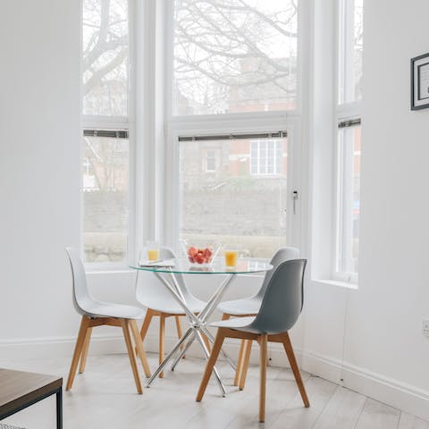 Enjoy breakfast in the bay window