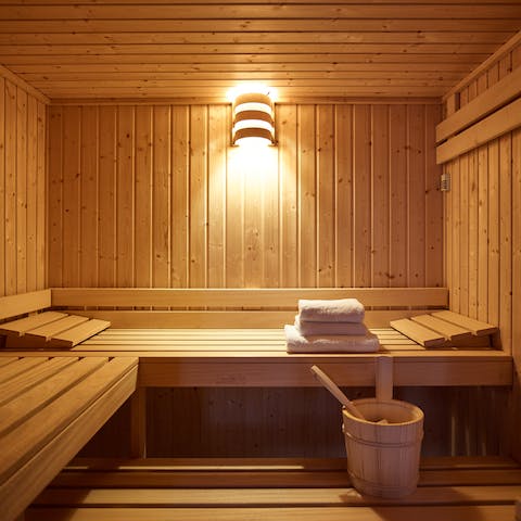 De-stress in the sauna