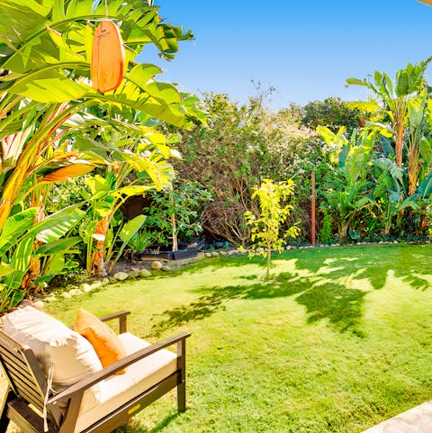 Sit out with your holiday read as you keep a cursory eye on the kids in your fully enclosed garden