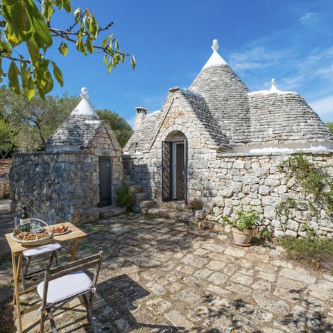 Admire the unique trulli architecture