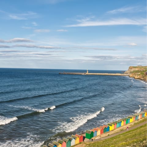 Spend the day at Whitby Beach, only an eighteen-minute walk away