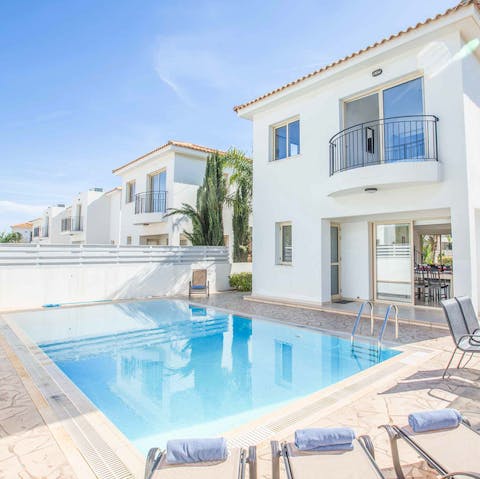 Soak up the Cypriot sun in your private pool area