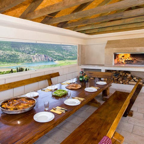 Get grilling in the impressive barbecue house