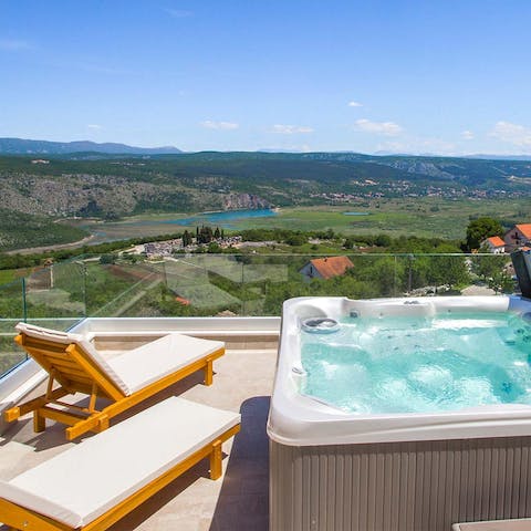 Take in stunning views of rural Dalmatia from the roof terrace