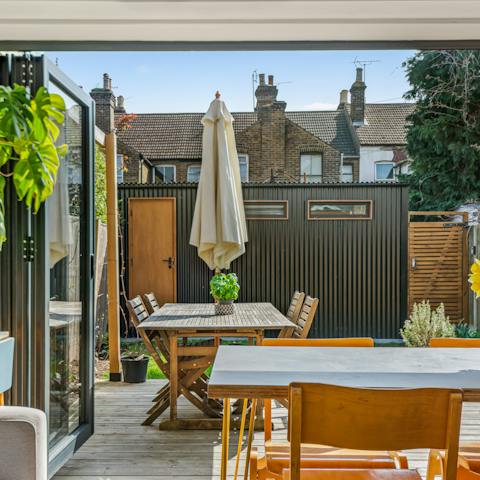 Make the most of those sunny days with a meal out on the terrace