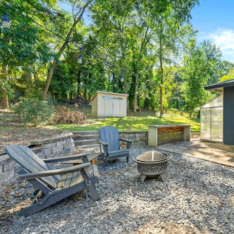 Relax around the fire pit on summer evenings