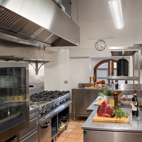 Hire a private chef or arrange a cooking class to put the professional kitchen to the test