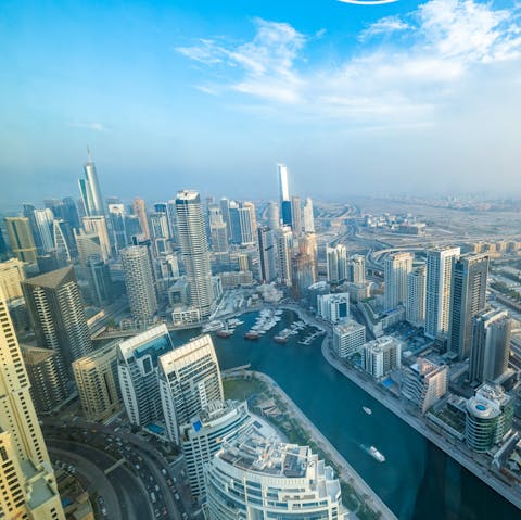 Prepare to be dazzled by the views of downtown Dubai from your apartment