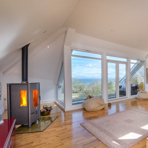 Light up the fire and admire the views on chilly days