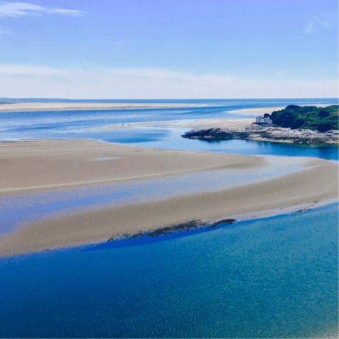 Spend a day on the sand at nearby Abersoch Beach