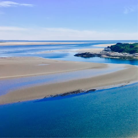 Spend a day on the sand at nearby Abersoch Beach