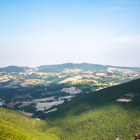 Hike the trails of Rifugio Tobia, a twenty-minute drive away