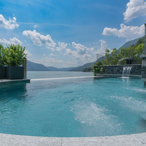 Cool off from the Italian sun in the private pool