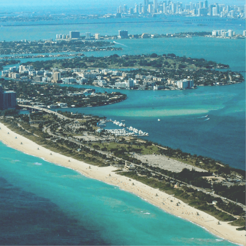 Drive to any of Miami's finest beaches 