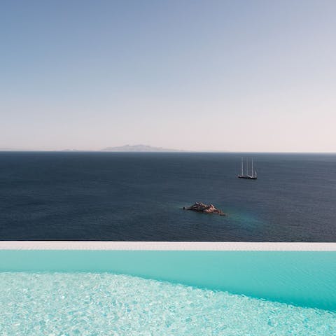 Cool off from the Mykonos sun in the infinity pool