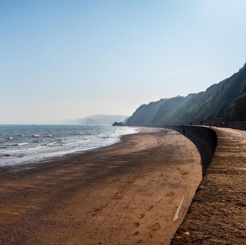 Grab your sun hat and stroll for just five minutes to Holcombe Beach