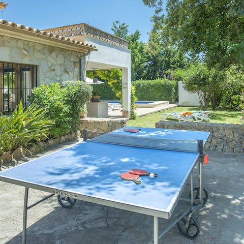 Get a little competitive with a fellow guest on the ping-pong table