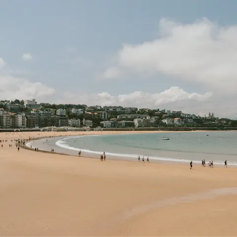 Soak up the sun from La Concha Beach, just 50m away