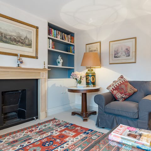 Cosy up with a good book in the comfortable living room