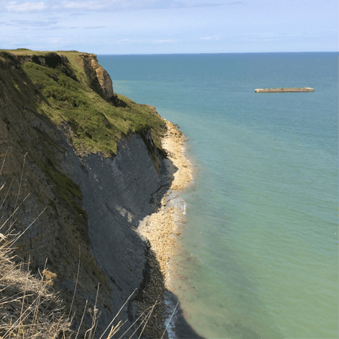 Visit the striking alabaster cliffs of Normandy – Dieppe is a ninety-minute drive